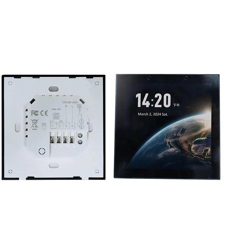 Beca BCC-2501-HT-GB Tuya  4 Inch Touch Screen Built -in Thermostat and Zigbee Gateway Scene Switch Central Scene Control Panel