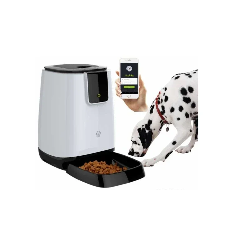 

Hot sales New Smart Pet Products Wifi Remote Control Automatic Dog Food Bowls Feeder
