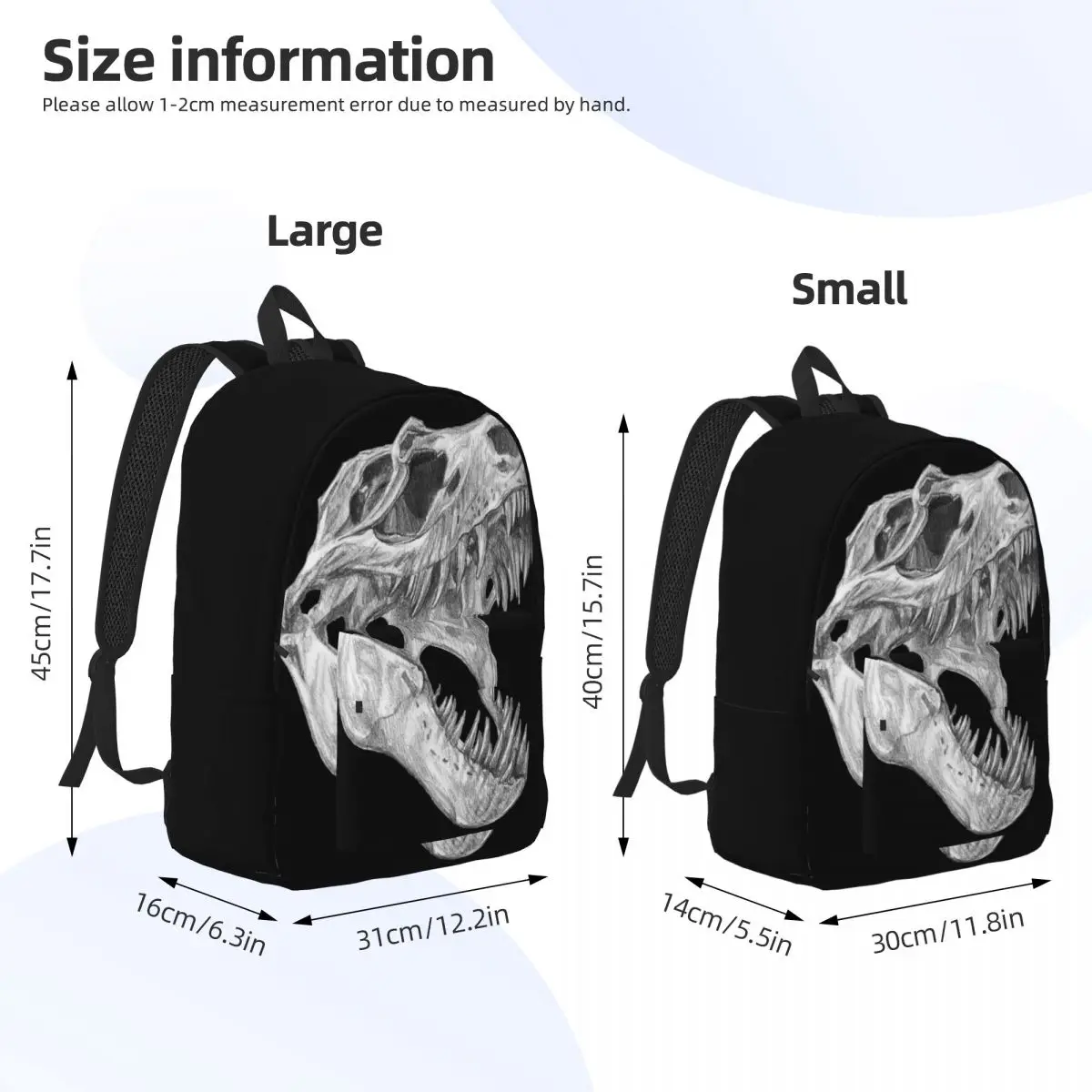 Mochila De calavera t-rex para niño y niña, mochila escolar para estudiantes, dinosaurio, dinosaurio, jurásico, guardería, bolsa primaria, viaje