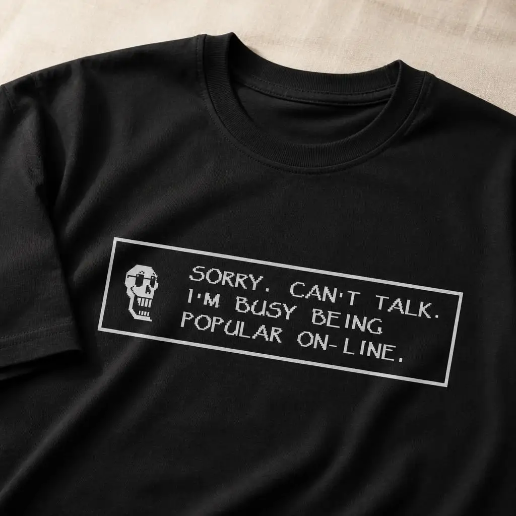 Undertale Papyrus Quote T Shirts Casual Tees Short Sleeve Round Collar T-Shirt Pure Cotton Tops