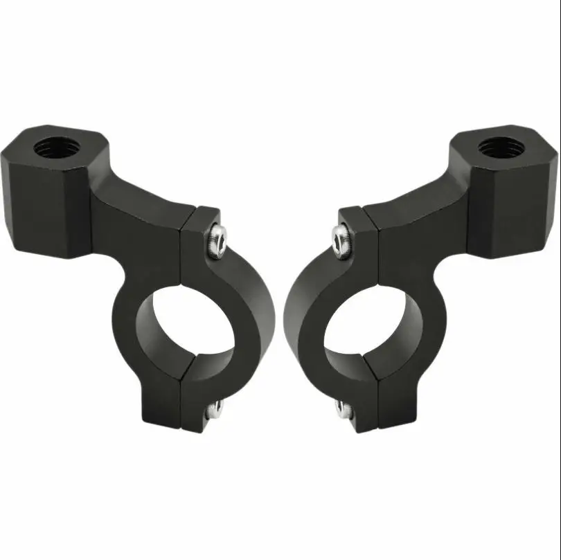 

2 PAIR Black 10mm Motorcycle/Bicycle Handlebar Mirror Clip Holder 22mm Bracket Motorcycle Equipment Accessories