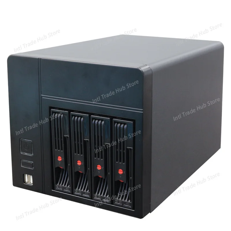 

Серверный корпус для хранения NAS с возможностью горячей замены, IPFS Miner, 4 наконечника, 6 ГБ, объединительная плата Sata, поддержка материнской платы Mini-itx, черный цвет