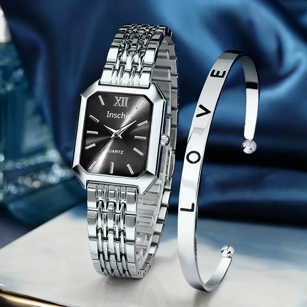 2Pcs Artistic Women's Watch Set, Soft & Classic, Preferred Gift For Ramadan, Eid Al‑Fitr, Teachers' Day, Graduation Season