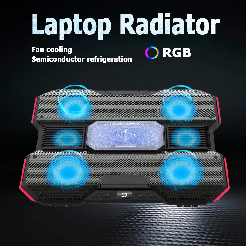 Laptop Radiator 21 inch Cooling base RGB lighting effect with Fan cooling Semiconductor refrigeration For Laptop Accessories