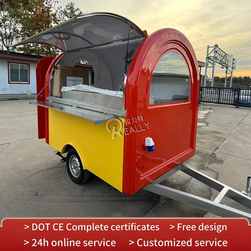 

Mobile Food Truck Trailer Fully Equipped Pizza Snack Cart Street Restaurant Concession Food Truck Mobile Kitchen