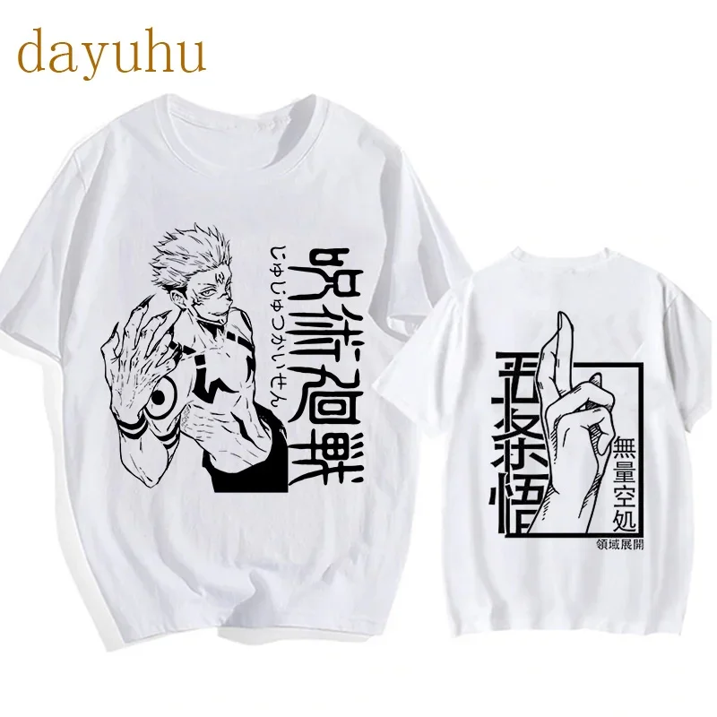 Japanese Anime Funny T Shirt Jujutsu Kaisen Shirt Gojo Satoru Yuji Itadori T-shirt Gothic Tops Tees Mange Tshirt Y2k Streetwear