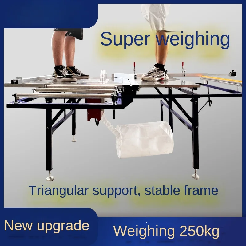 Woodworking table saw multi-functional machine, folding precision sliding table saw, electric saw, special dust-free