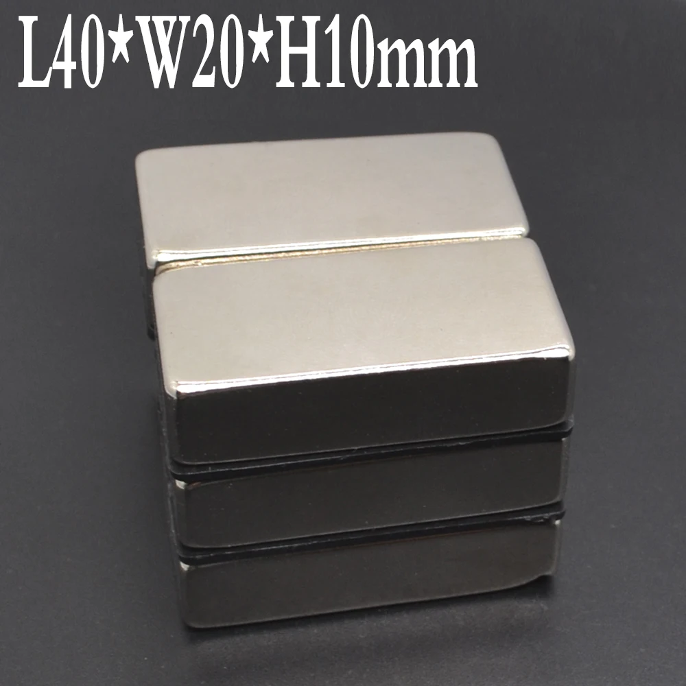 1/2/50Pcs 40x20x10 Neodymium Magnet 40mm x 20mm x 10mm N35 NdFeB Block Super Powerful Strong Permanent Magnetic imanes 40*20*10