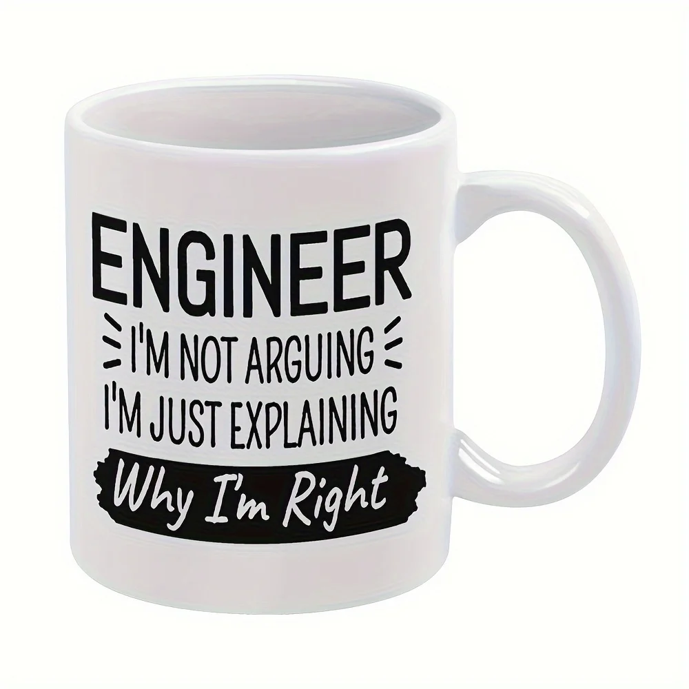 

Engineer Funny Mug: 11 Oz Ceramic Water Cup, Perfect for Office, Family Life, Party, and as Birthday and Holiday Gifts