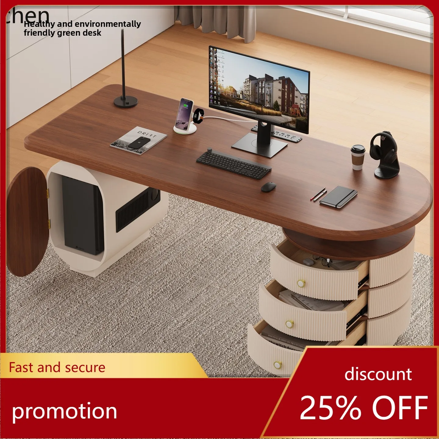 

HXL Computer Desk Minimalist Home Vintage Style Office Desk