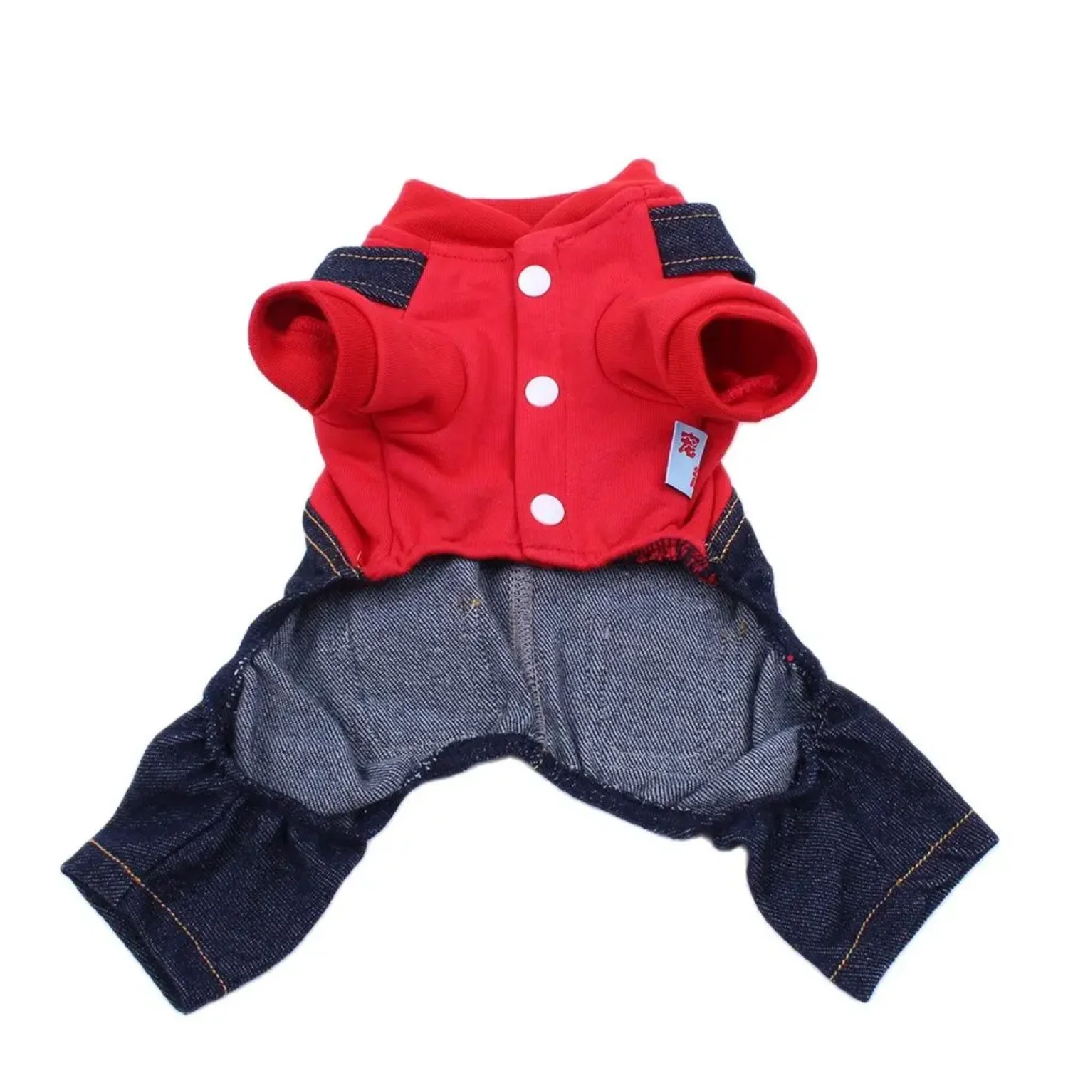 Pet Jumpsuit Rompers Dog Hoodie Denim Coat T-Shirt Cat Puppy  Jacket Autumn/Winter Clothes Apparel