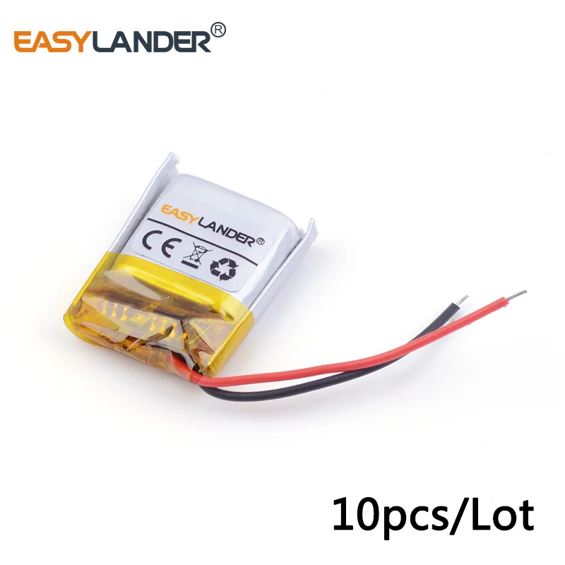 

10pcs /Lot 3.7v lithium Li ion polymer rechargeable battery 401119 50mAh self timer rod Bluetooth headset 3D glasses toy 041119