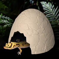 Eggshell shaped hiding place, suitable for reptiles, amphibians, lizards, geckos, turtles, frogs, snakes, spiders, scorpions