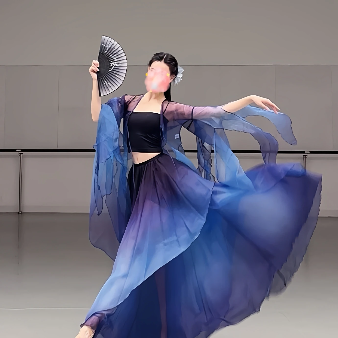 zuo-yiyin-classical-dance-gown-ethereal-fairy-atmosphere-hole-sleeve-daily-han-tang-dance-costume-traditional-chinese-style