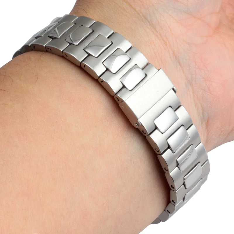 

25mm Watch Bracelet Watchband 316L Stainless Steel Strap Original Buckle Wristband Accessories For Nautilus Case Watch Parts