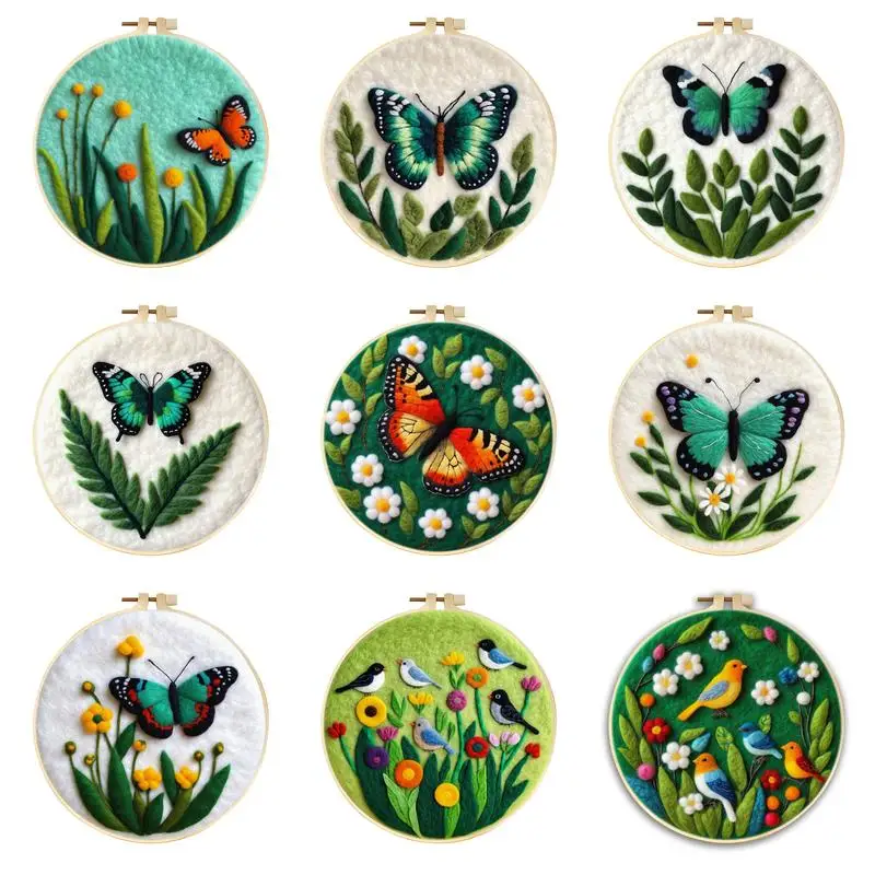 

Butterfly Needle Felt Starter Kit For Adults Needles Felting Kit Complete Needle Felting Starter Tools Wool Felting Kit Crafts