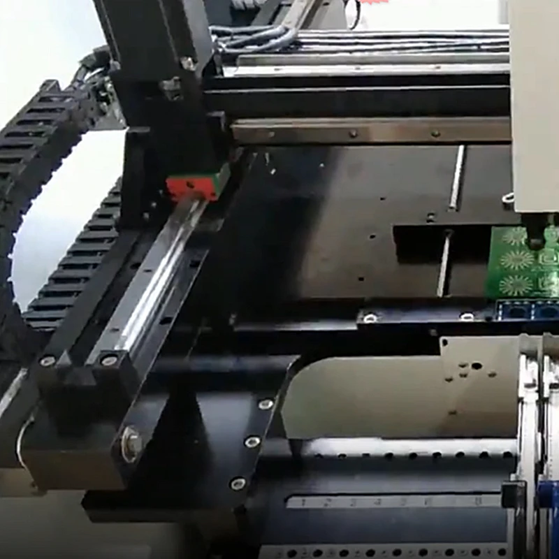 Máquina automática completa de seleção de 4 cabeças com sistema visual de 2 câmeras, máquina smt para linha de produção de led, linha de montagem pcb bga