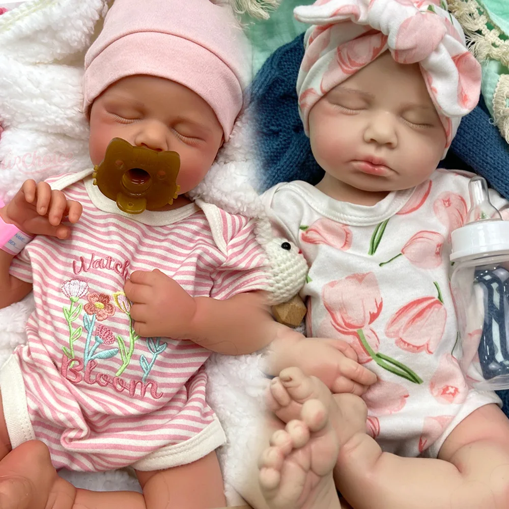 Loulou 20" Washable Lifelike Silicone Reborn Doll Preemie Therapy Companion Display Piece Sleeping Reborn Doll Artist Collection