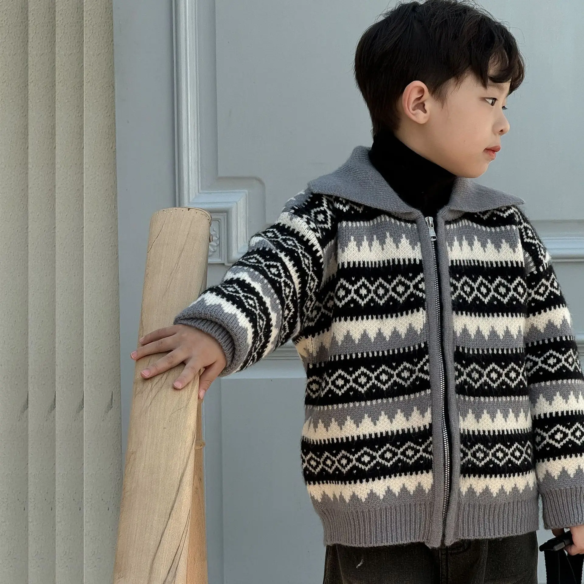 

Children Clothing Boys Cardigan Sweater 23 New Autumn Winter Korean Style Casual Fall Kids Warm Tops Outdoor
