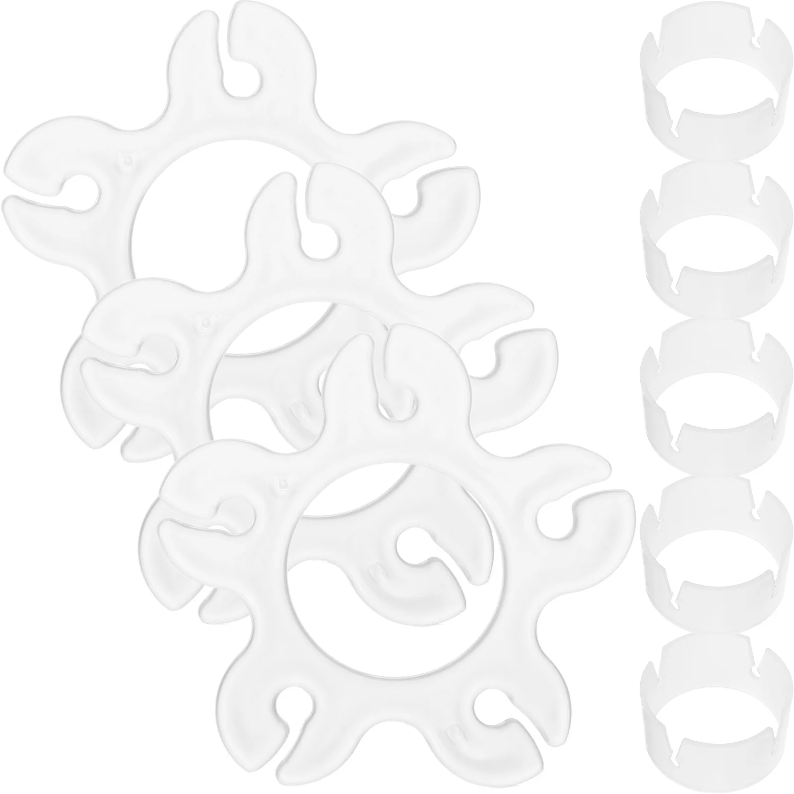 

100Pcs Balloon Accessories Flower Shape Clips Plastic Balloon Rings Buckles for DIY Wedding Birthday Party Arch Decorations