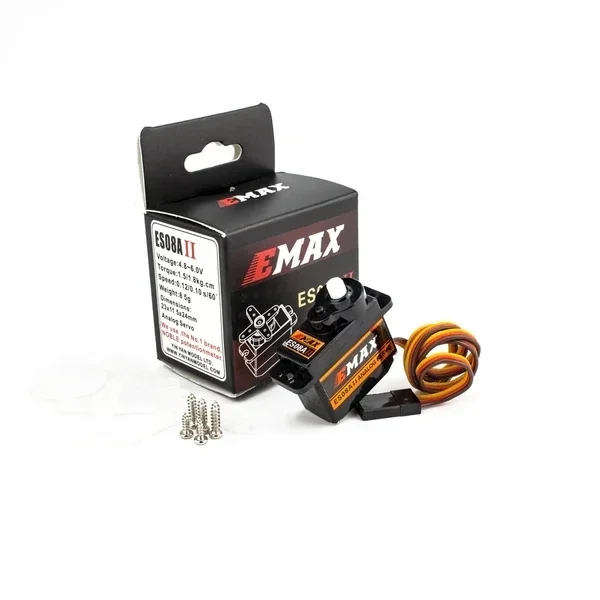 EMAX ES08A II Mini Plastic Gear Analog Servo ES08MAII Mini Metal Gear Analog Servo Low Noise PWM Servo for RC Model&Robot