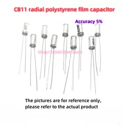 5pcs 100V100PF-1000PF radial polystyrene film capacitor CB11 100V100PF 150P 220P 330P 390PF 470PF 680P 820PF 1000PF accuracy 5%