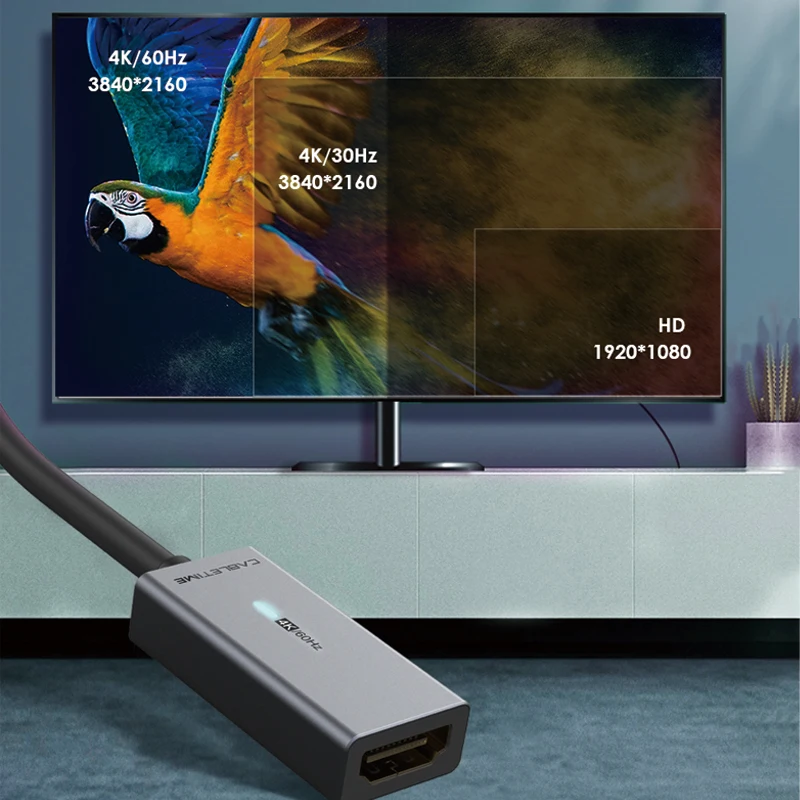CABLETIME Adapter Mini DisplayPort na HDMI 4K 60HZ Mini DP na HDMI LED do MacBook Air 13 Surface Pro 4 Thunderbolt — zdjęcie produktu 4