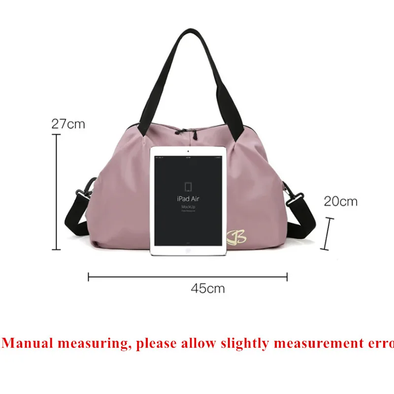 Women Fitness Bags Yoga Gym Tote Handbag Dry Wet Large Capacity Single Shoulder Bag Crossbody Swimming Travel Casual Trip Duffel