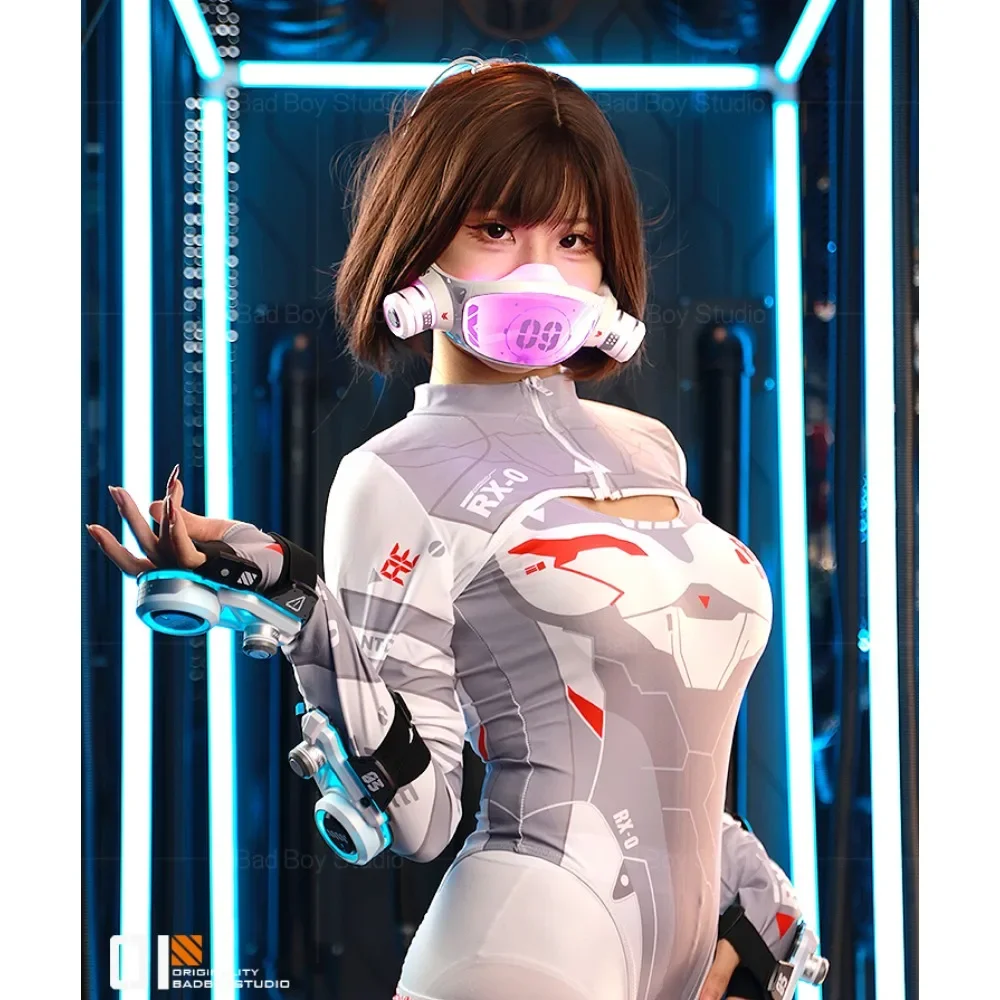 Cool LED Cyber-Punk Glow Cosplay Maks Girl Braccio meccanico di fantascienza per costumi cosplay di fantascienza Puntelli di riprese cinematografiche e televisive