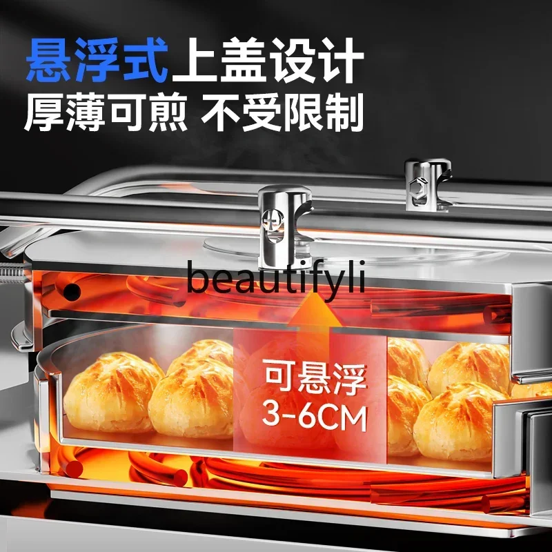 Z189  Commercial Electric Griddle Fully Automatic Large Double-Sided Heating Automatic Pan-fried Bun Water-fried Bun Pancake Mak
