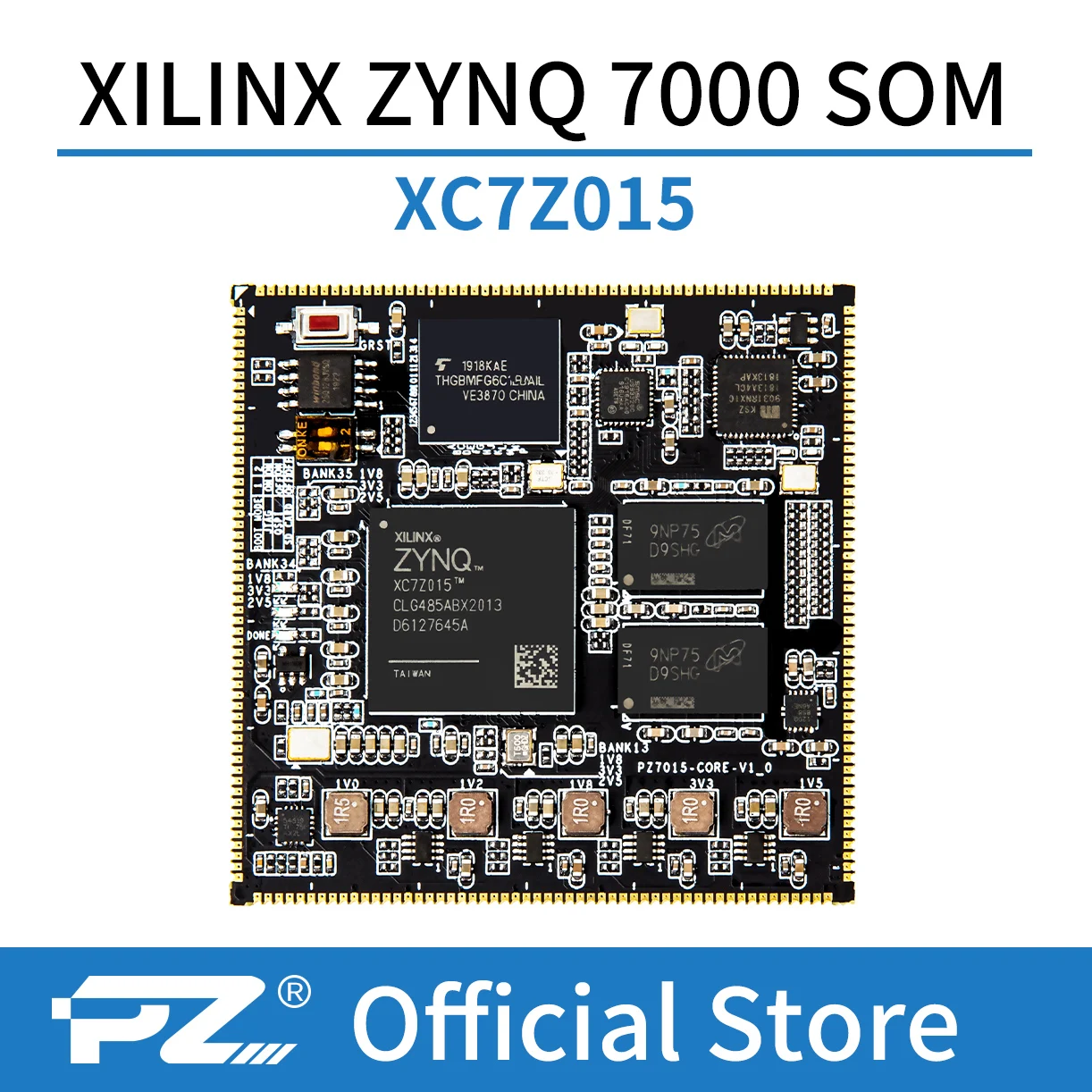 

PUZHI SoM 7015: Xilinx SoC ZYNQ 7000 XC7Z015 FPGA Core Board Industrial Grade System on Module Stamp Hole