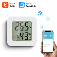 Tuya WiFi Temperature Humidity Sensor Hygrometer Thermometer Screen Display Smart Life Backlight Support Google Home Assistant