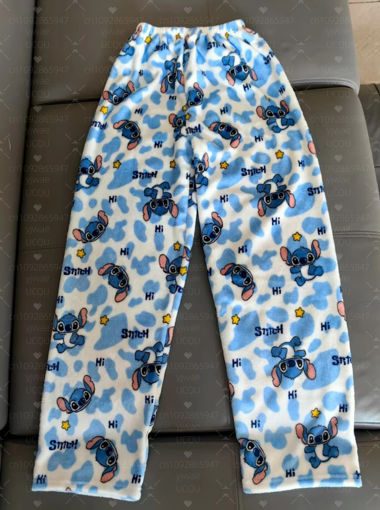 2025 الشتاء هالوين لطيف غرزة أفخم بنطلون بيجاما بنطلون ناعم لطيف المرأة عادية المنزل Kawaii أنيمي الكرتون بنطلون بيجاما
