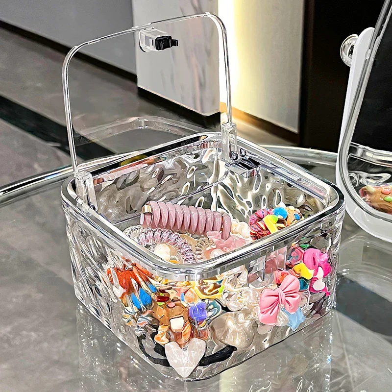 Hair Accessories Organizer Storage Box Container Clear Hair Tie Organizer For Headband Bows Cotton Swab Organization Card box