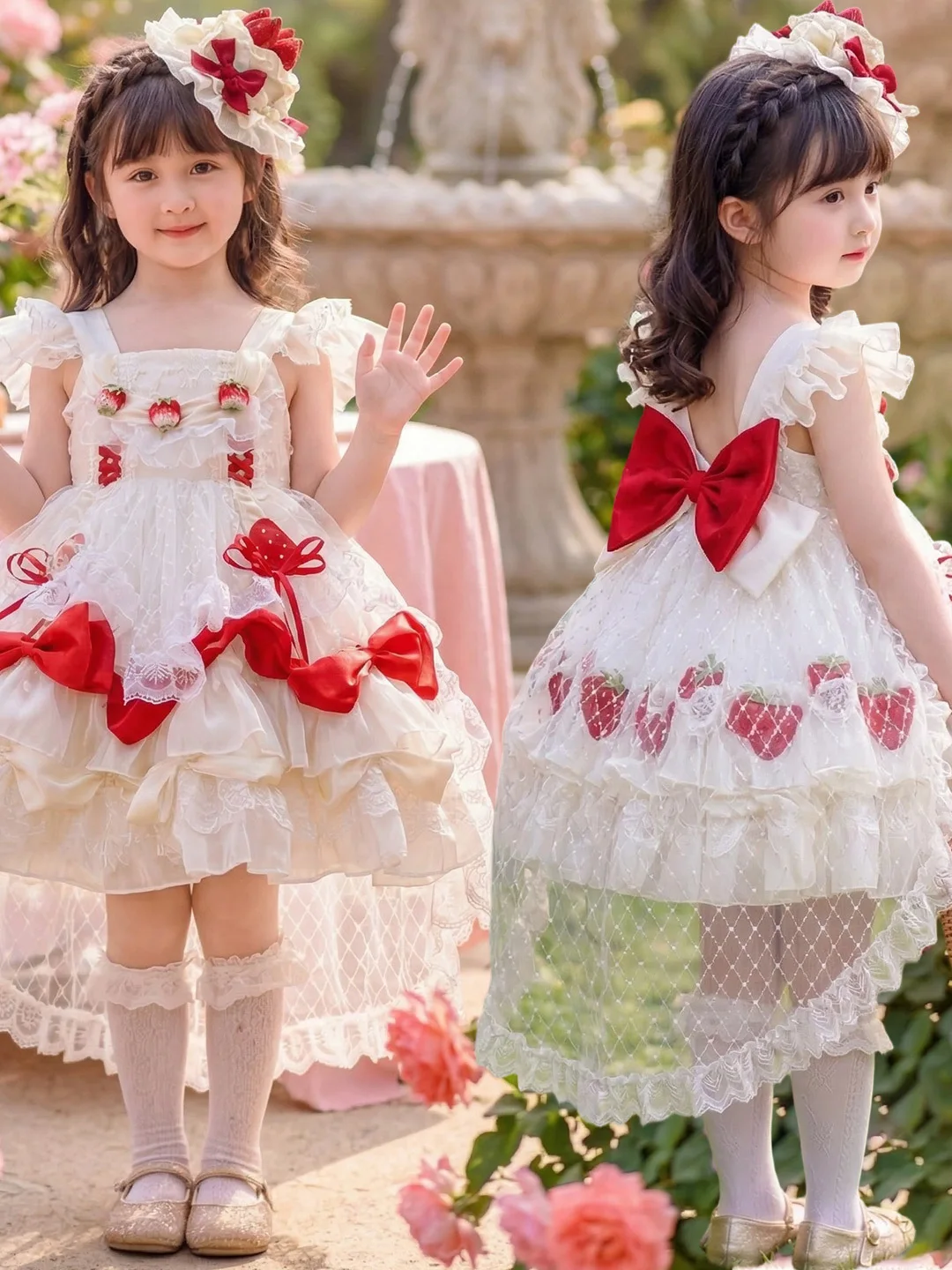 Saia Estilo Princesa de Verão para Meninas, Vestido de Performance Infantil, Presente de Aniversário, Saia Rodada em Material...