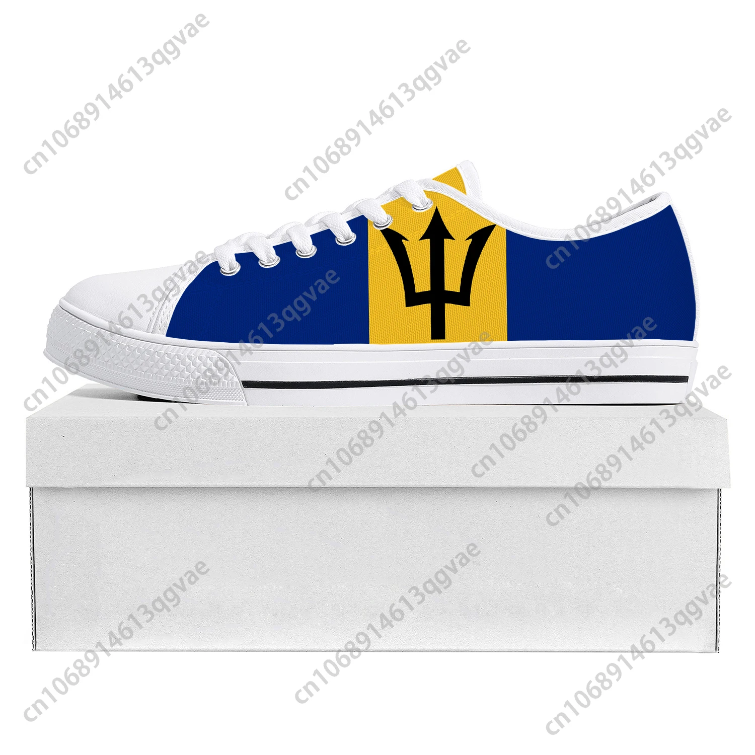 Barbados Flag Low Top High Quality Sneakers Mens Womens Teenager Canvas Sneaker Barbados Prode Casual Couple Shoes Custom Shoe