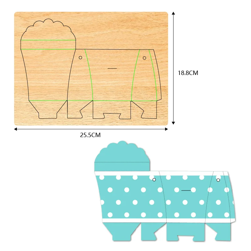 Box Wooden Cutting Mold Suitable for Die-Cutting Machines, ZYC-445