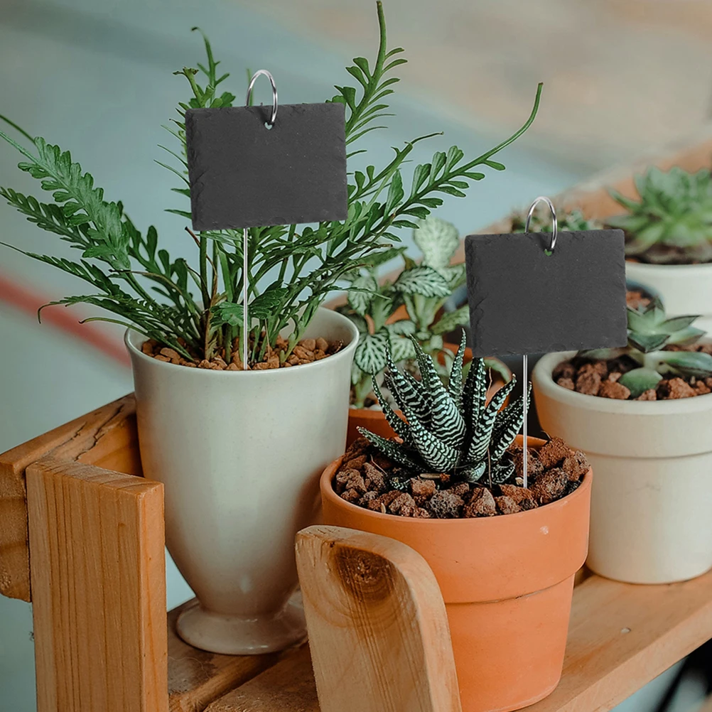 

2pcs Plant Durable Stakes Herb Signs Outdoor Black Plant Markers Garden Signs For Vegetables Garden Labels Waterproof