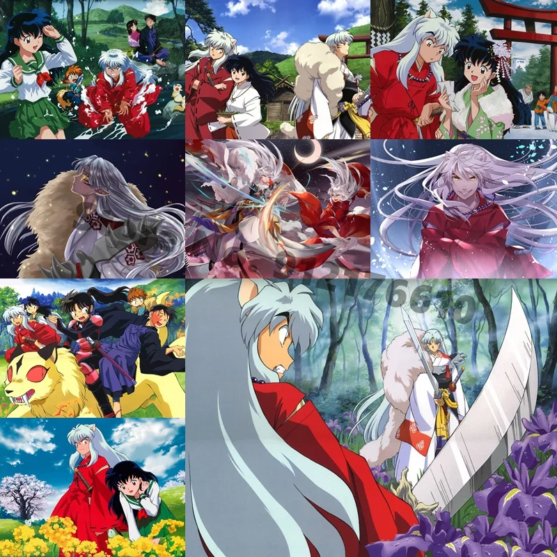 Puzzle Higurashi Kagome Kikyou japanischen Anime Inuyasha drucken Rätsel pädagogische Dekompression spiele Wohnkultur Geschenke