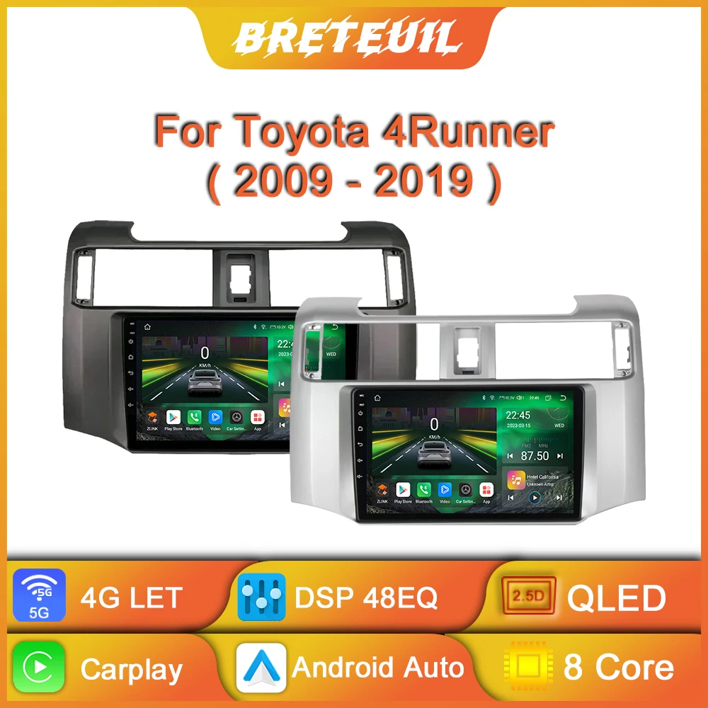 For Toyota 4Runner 2009-2019 4 Runner Car Radio Android Multimedia Video Player Navigation GPS Carplay Touch Screen Auto Stereo