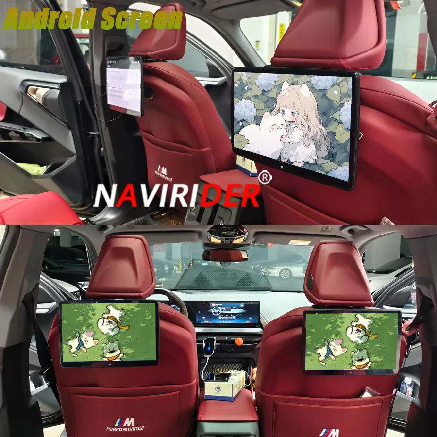 Touch Screen Headrest For BMW Old X5 X6 X7 1920x1200P Android Screen TV Rear Seat Entertainment System Car Multimedia Bluetooth