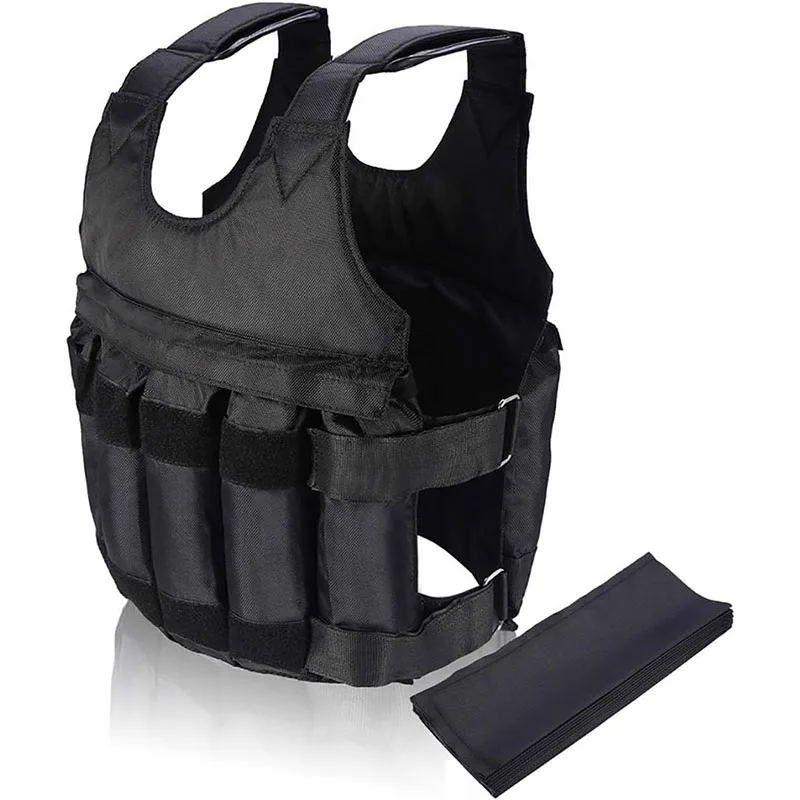 50kg Adjustable Weighted Vest 12 Pockets Weight vest For Sandbags or Steel Plates Secure Fit Strength and Cardio Workouts