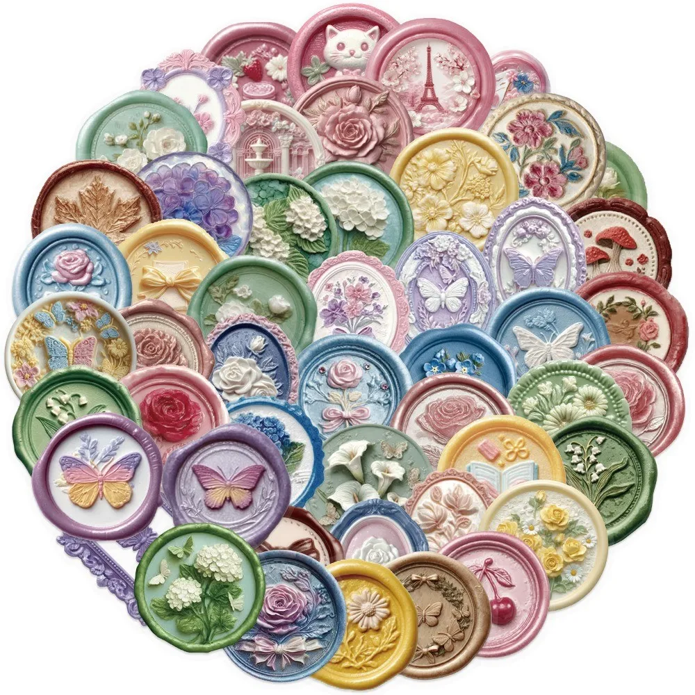 

50 шт., прозрачные мультяшные тисненые печать, водонепроницаемые наклейки для домашних животных, сделай сам, наклейки для журналов, тетрадей, BulingBulingStickers Store