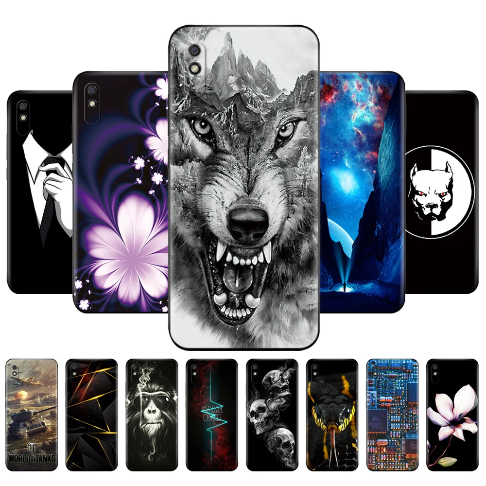 For xiaomi redmi 9A Case Soft Silicon Back Cover Phone Case For redmi 9A Case 6.53 inch funds etui bumper coque black tpu case