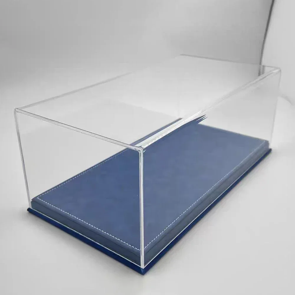 In Stock 1:18 Scale Car Model Acrylic Leather Display Box Dust Cover Base Figure Display Box