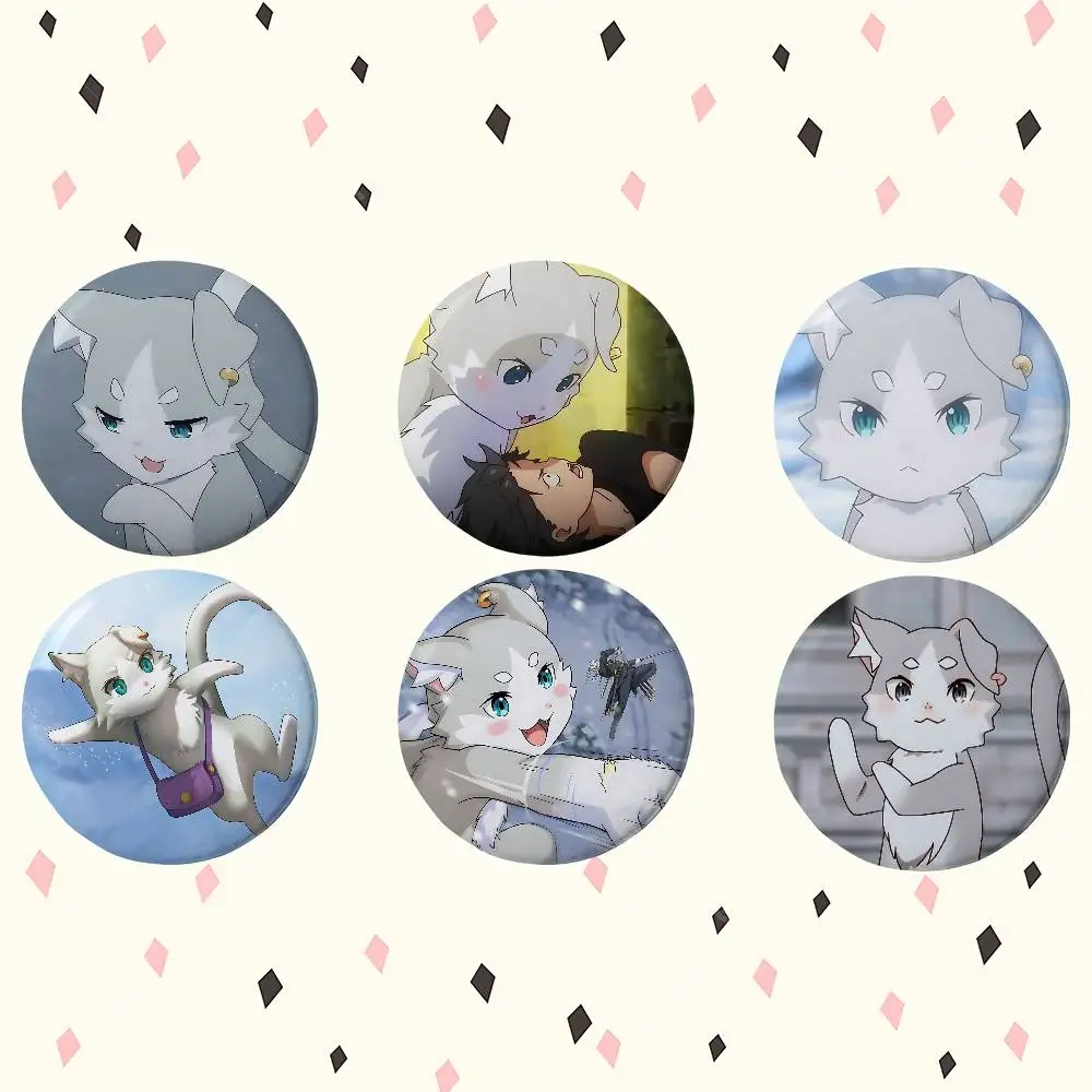 Cartoon Puck Re Zero Runde exquisite Abzeichen-Broschen, kreative Anstecknadeln für Kleidung, Hut, Rucksack, Geschenkzubehör