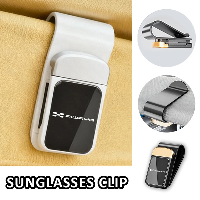 Car Interior Sunglasses Eyeglass Holder Glasses Storage Clip Accessories For Aiways U5 SE U6 RG Nathalie PRO Bj U7 Ion 2020 2021