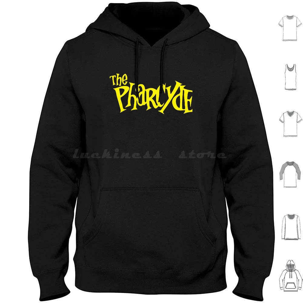Tp Hip Hop Sudadera con capucha con estampado de algodón de manga larga Pharcyde Hip Hop Rap Vintage clásico Retro Old School Old Skool 90s