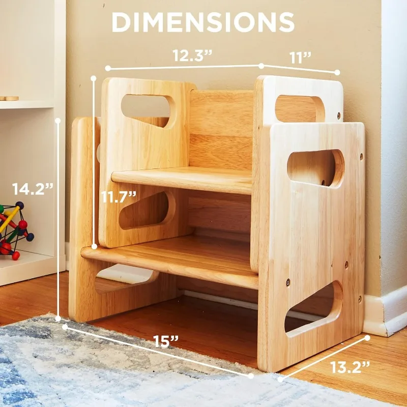 Ensemble table et chaise en bois massif pour tout-petits, chaises cubes pour tout-petits, bois dur véritable, meubles pour enfants