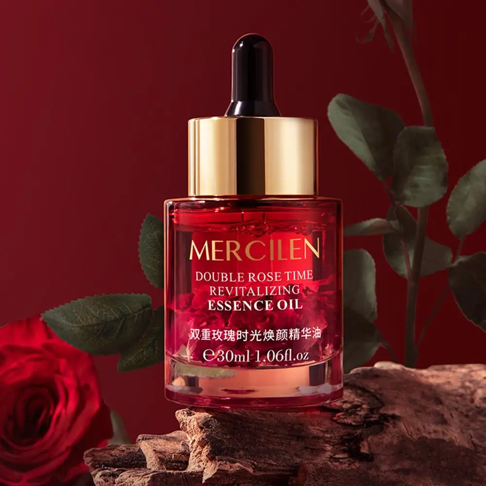 1/2/3 Stück 30ML Doppelte Rosenblüten-Strahlkraft-Essenzöl Gesichtspflege Straffendes Feuchtigkeitsspendendes Aufhellendes Gesichtsserum Koreanische Hautpflege